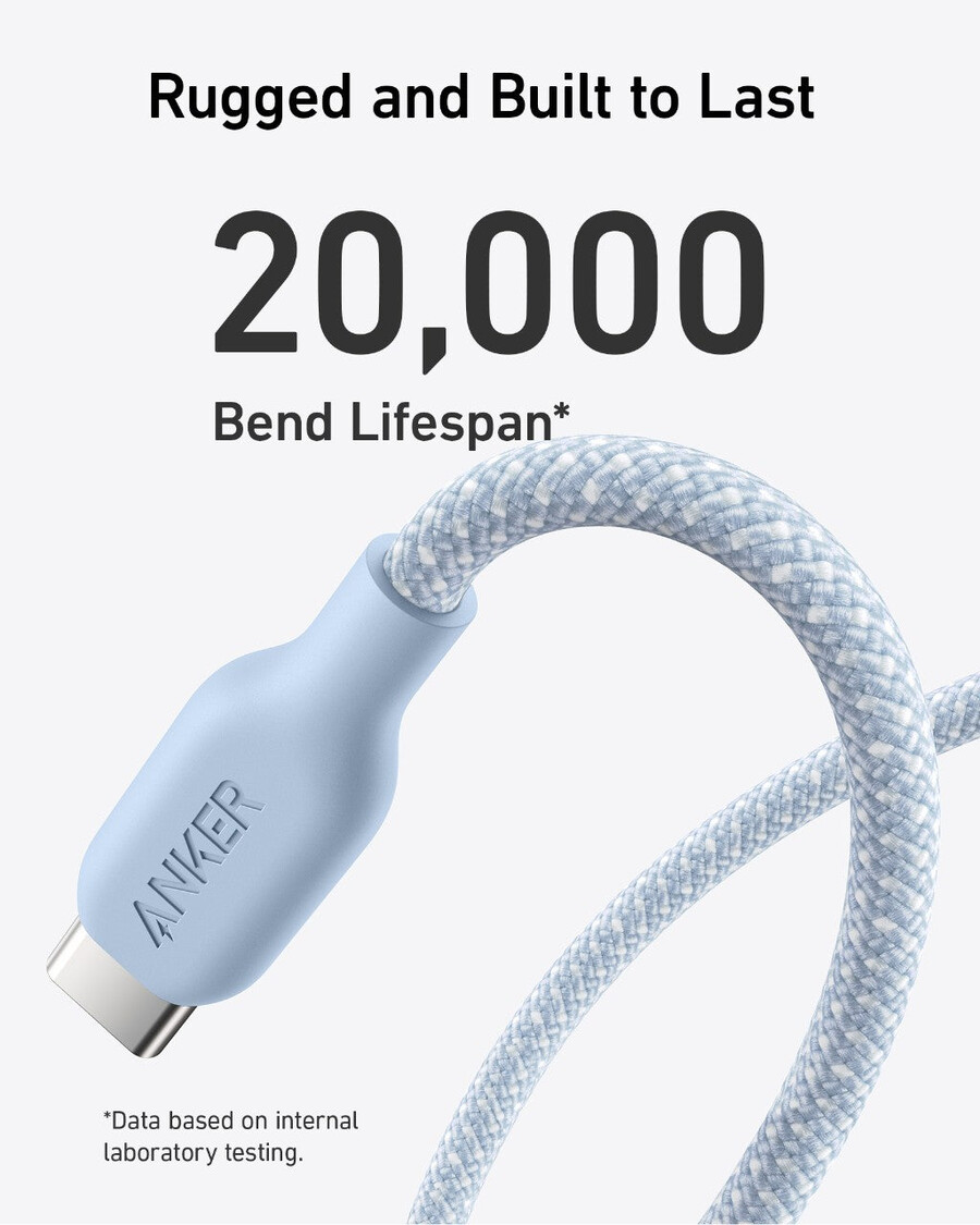 anker 543 usb-c para usb-c cable bio-braided