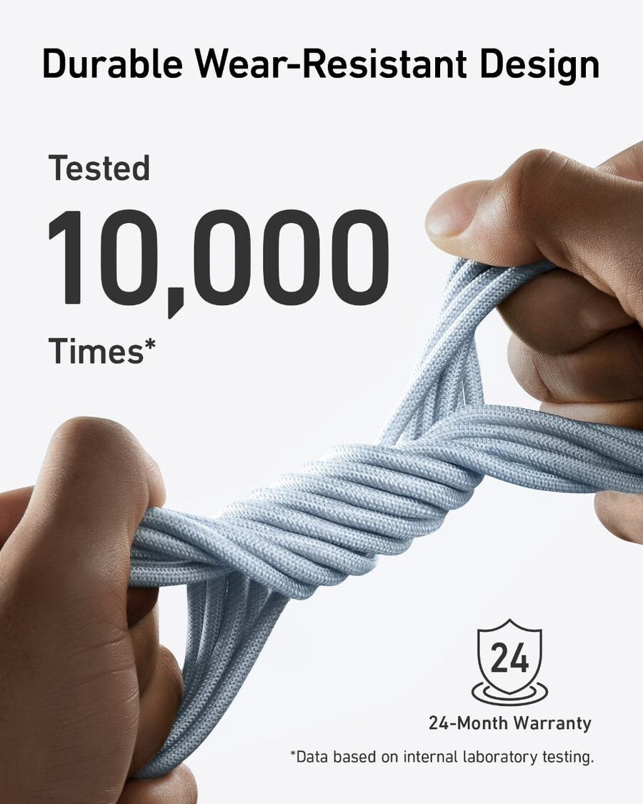 anker 543 usb-c para usb-c cable bio-braided