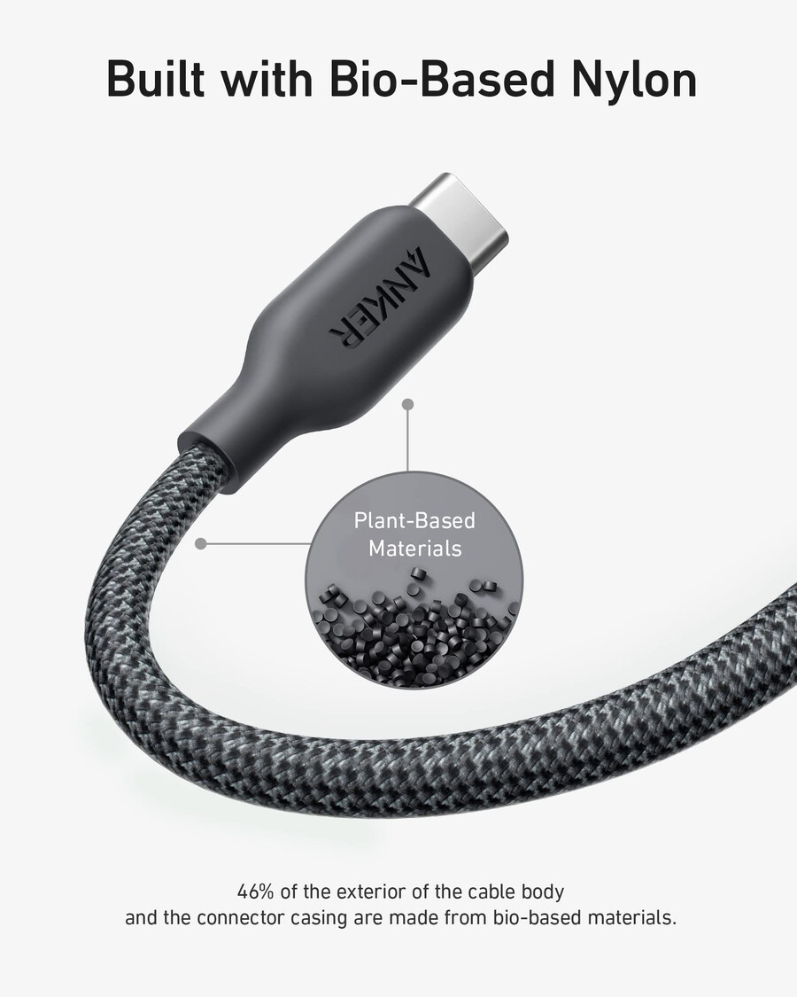 anker 543 usb c to usb c cable 240w 10 ft