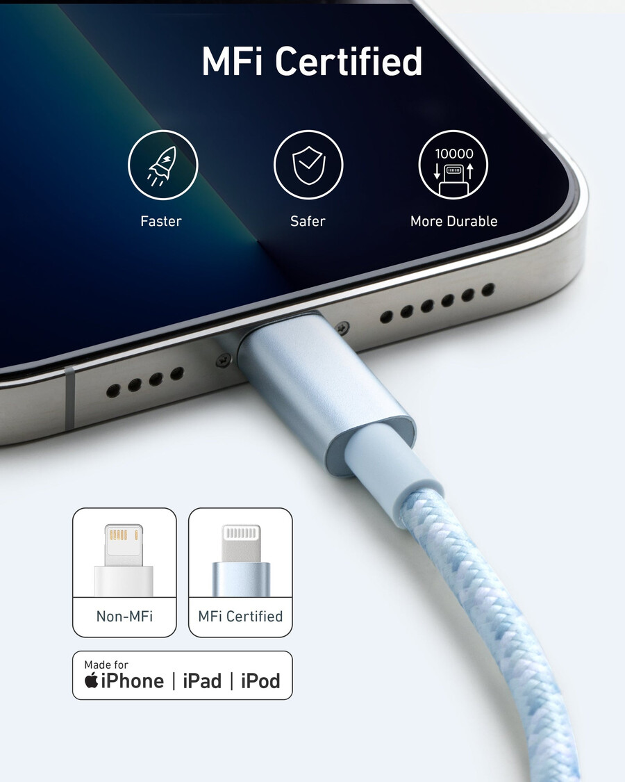 anker 331 usb-a to lightning cable nylon