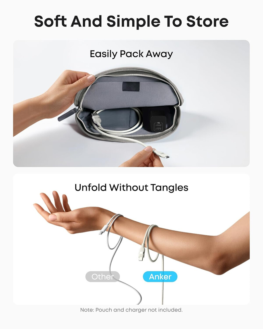 anker usb-a to usb-c cable 3 ft upcycled-braided 2 pack