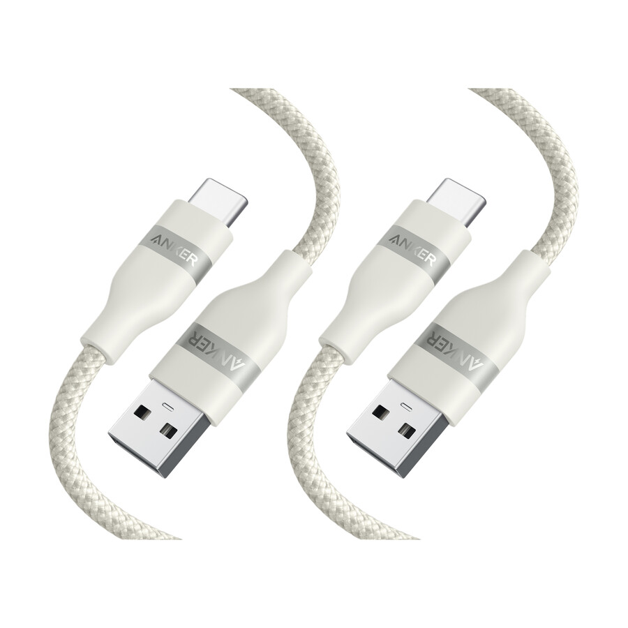 anker usb-a to usb-c cable 3 ft upcycled-braided 2 pack