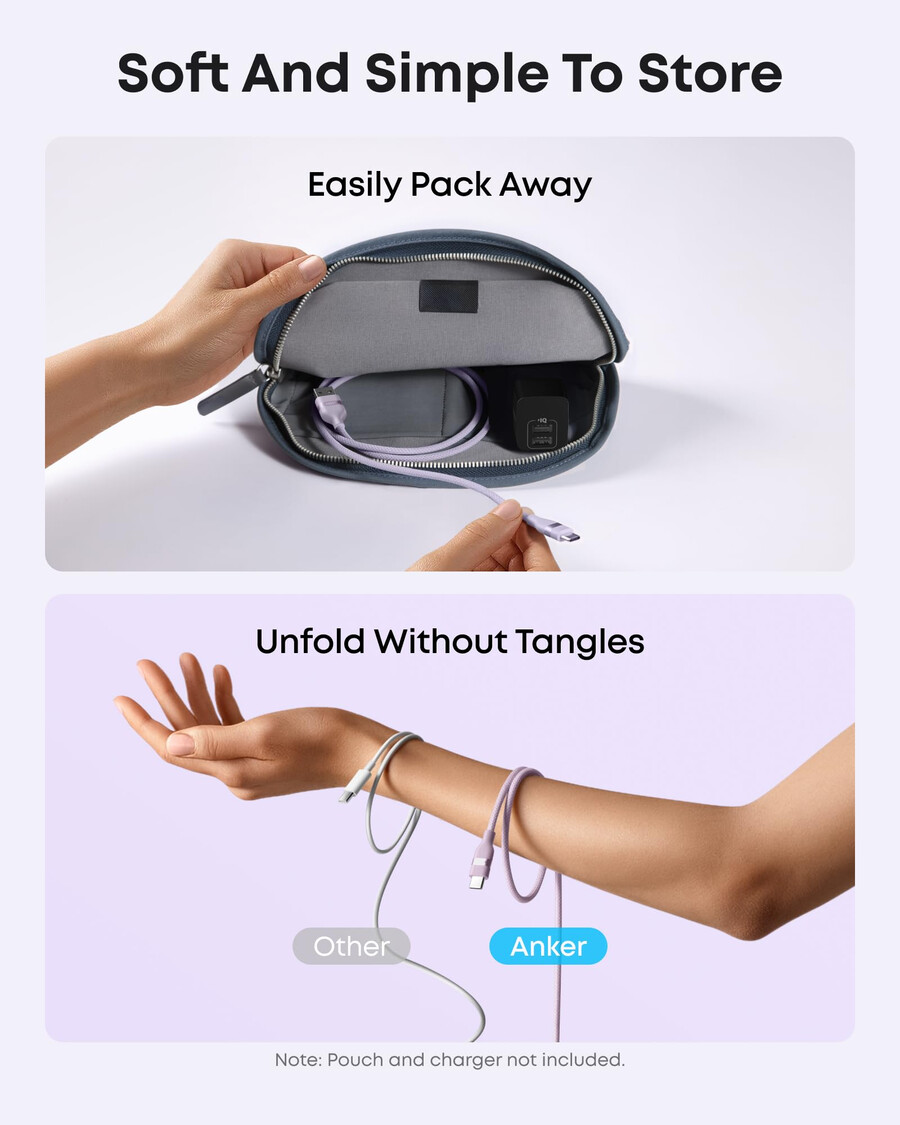 anker usb-a to usb-c cable upcycled-braided 2 pack violet