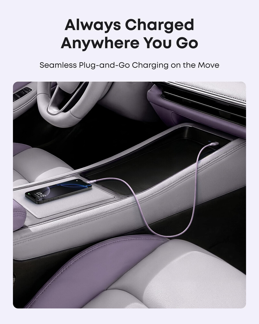 anker usb-a to usb-c cable upcycled-braided 2 pack violet