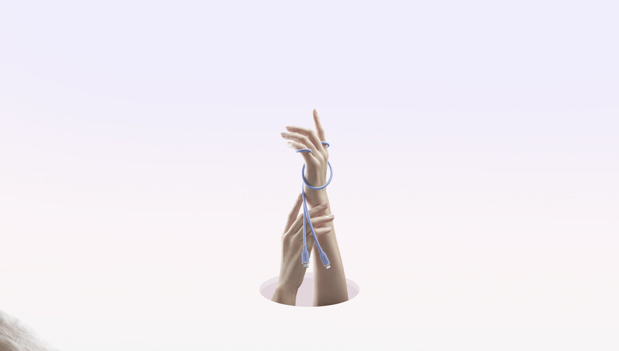 anker 643 usb-c para usb-c cable flow silicone