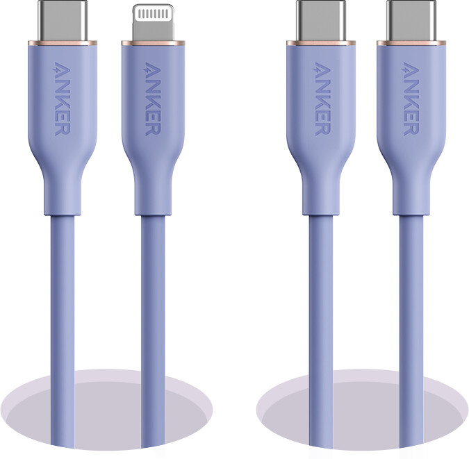 anker 643 usb-c para usb-c cable flow silicone