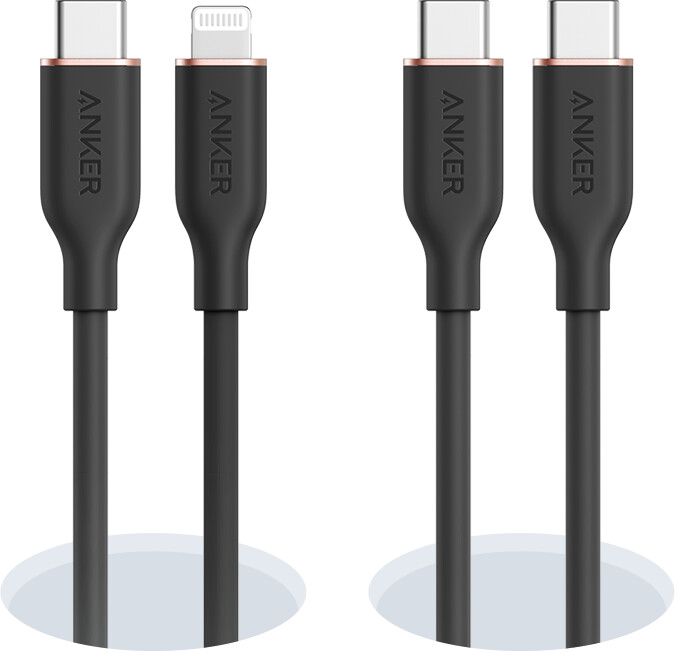 anker 643 usb-c para usb-c cable flow silicone