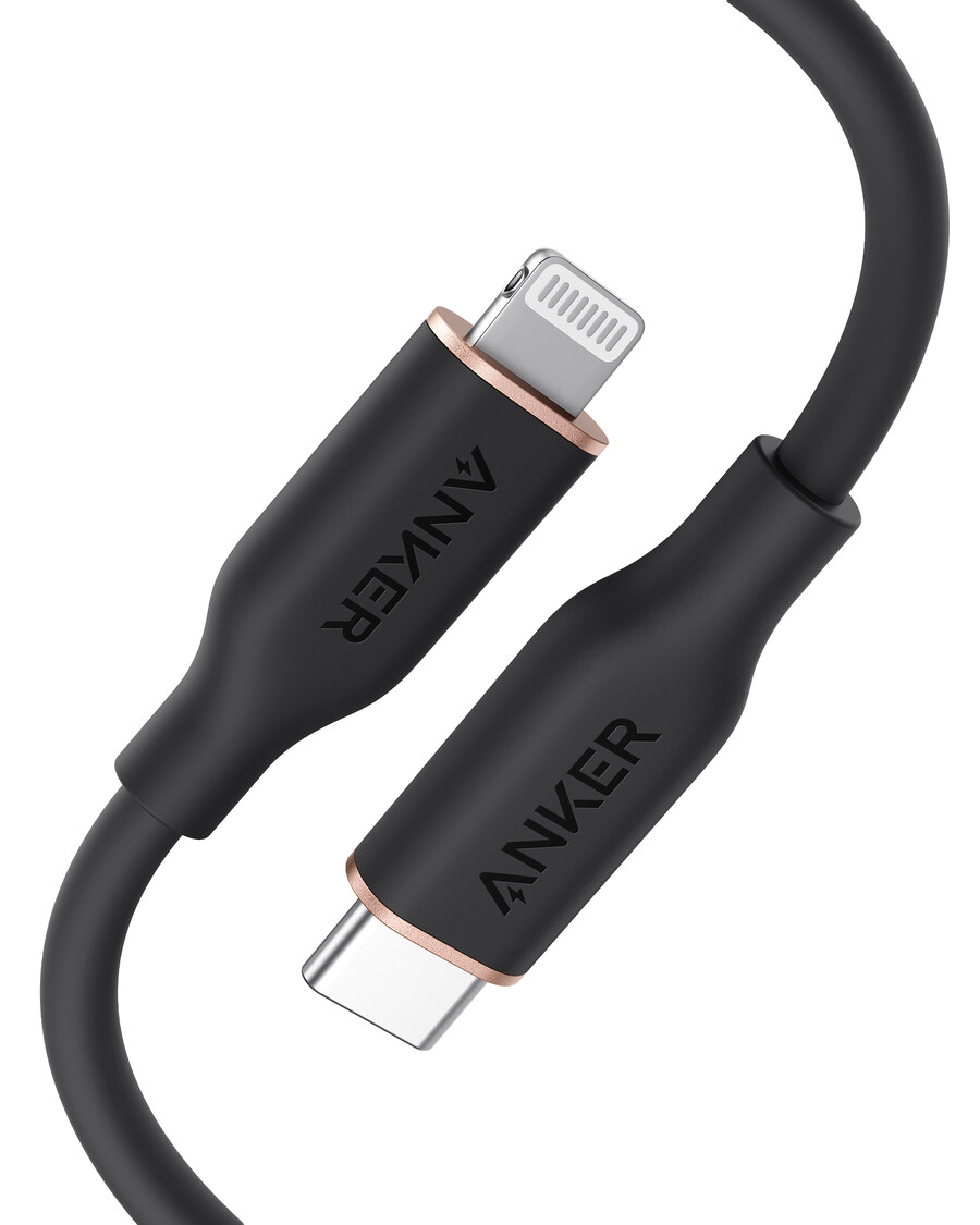 anker 641 usb-c para lightning cable flow silicone
