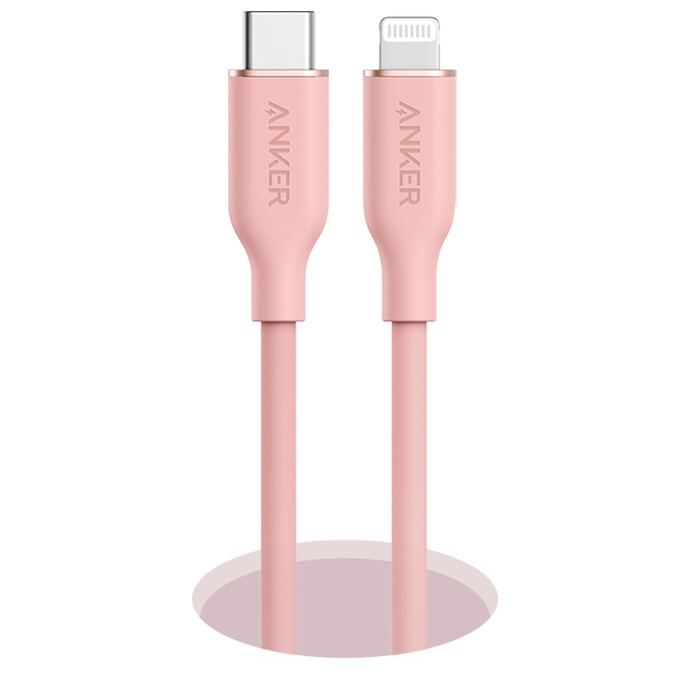 anker 641 usb-c para lightning cable flow silicone