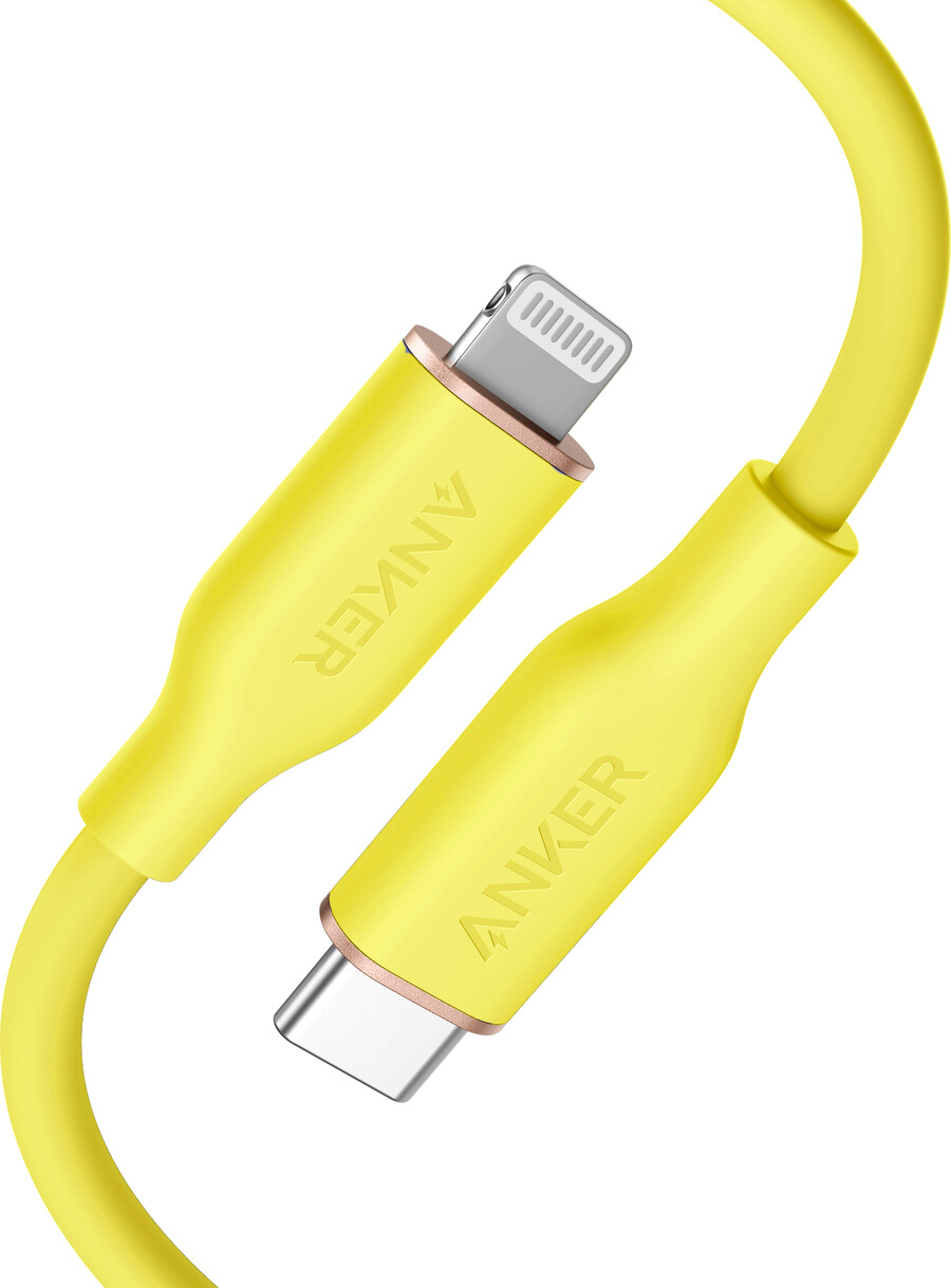 anker 641 usb-c para lightning cable flow 3 ft silicone