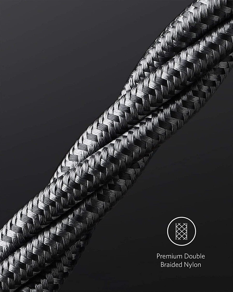 new nylon usb-c to usb-c 100w cable 10 ft