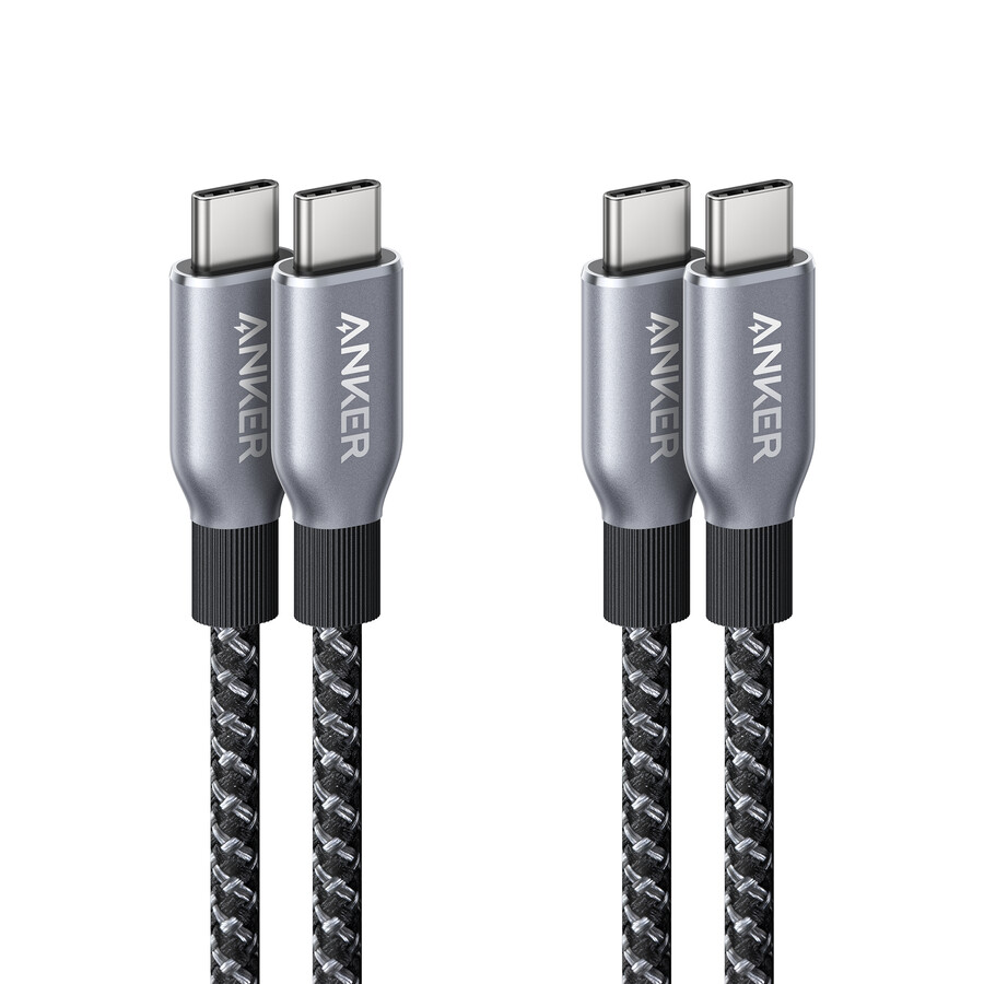 anker prime usb-c to usb-c cable 240w upcycled-braided 2-pack