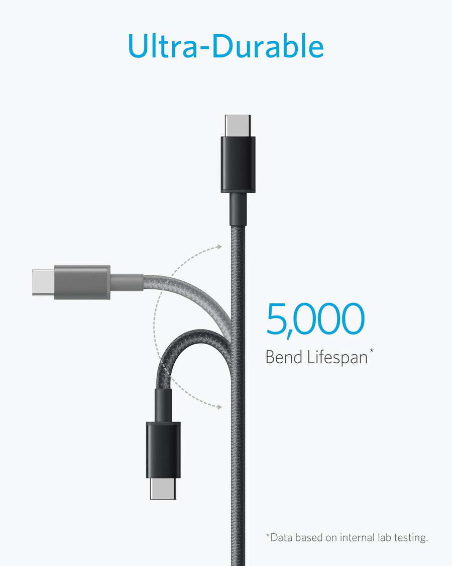 anker premium nylon usb-c to usb-a cable 2-pack