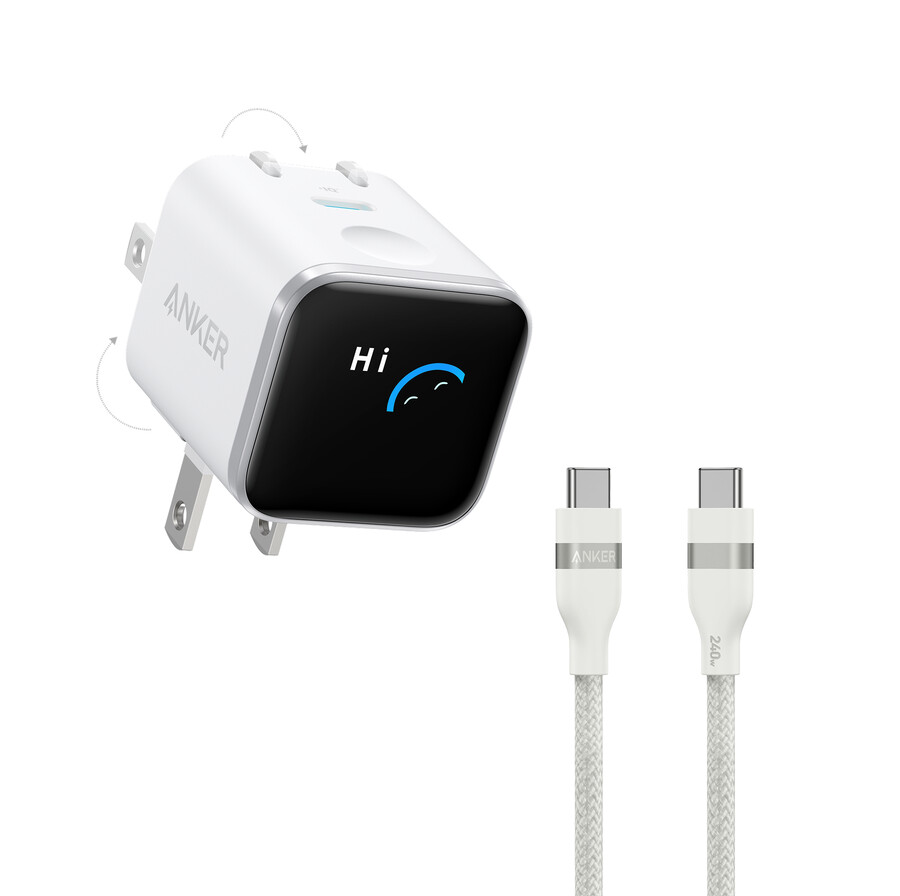 anker fast charger for iphone 45w usb-c charger with foldable plug