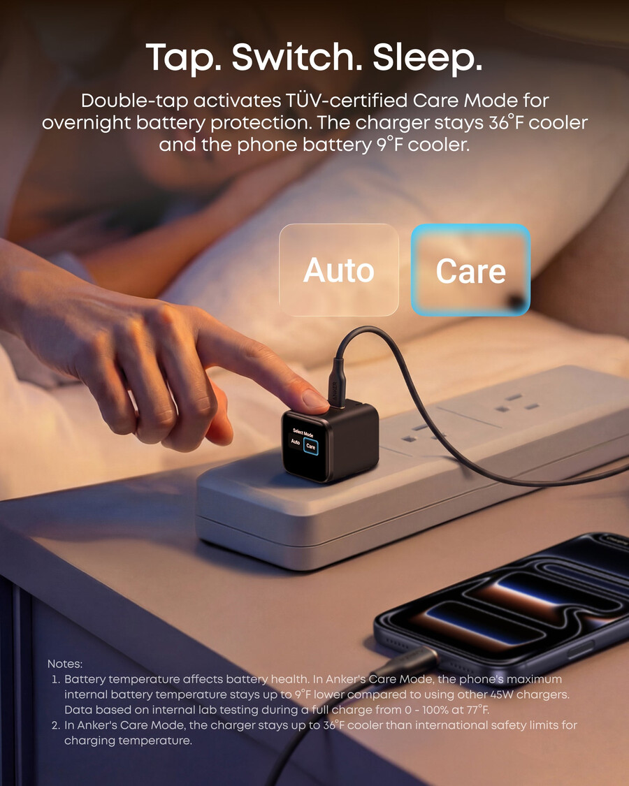 anker fast charger for iphone 45w usb-c charger with foldable plug