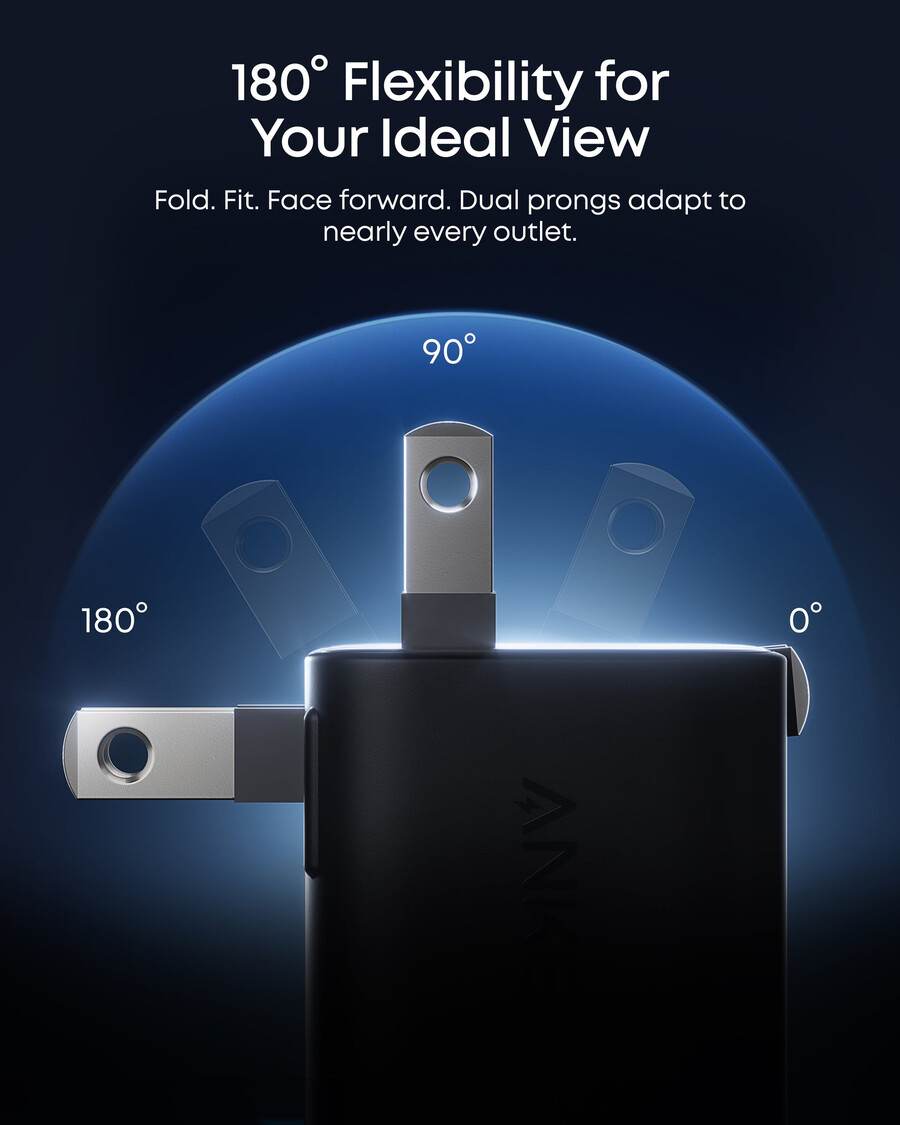 anker fast charger for iphone 45w usb-c charger with foldable plug