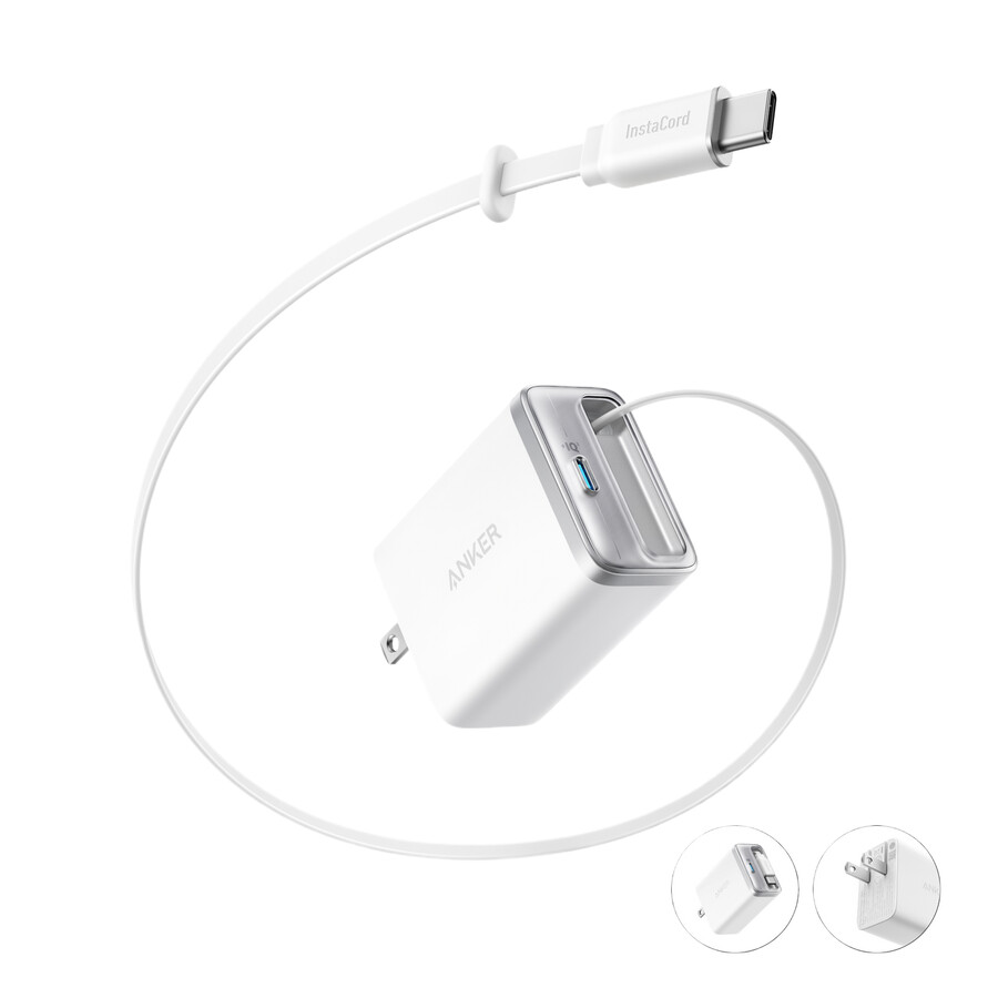 anker nano charger 35w built-in retractable usb-c cable
