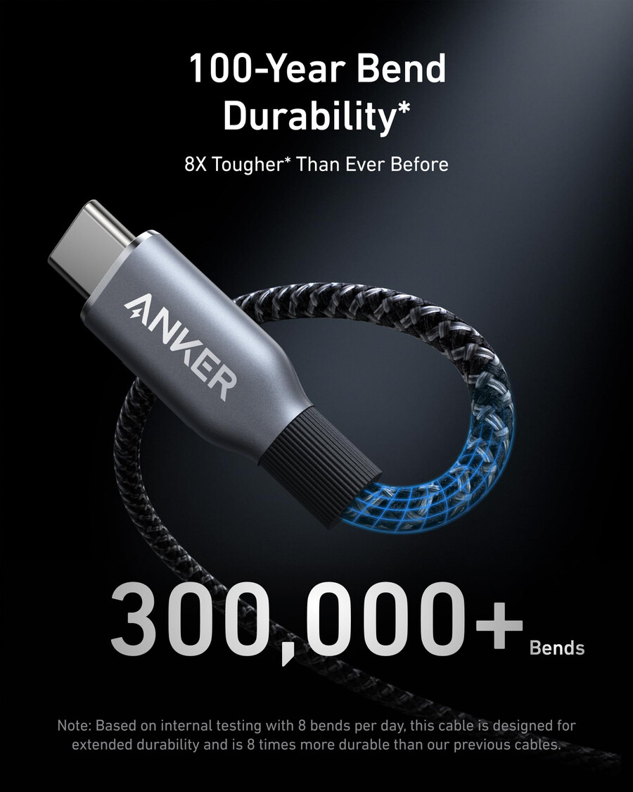 anker prime charger 100w 3 ports gan e anker prime usb-c to usb-c cable 240w upcycled-braided