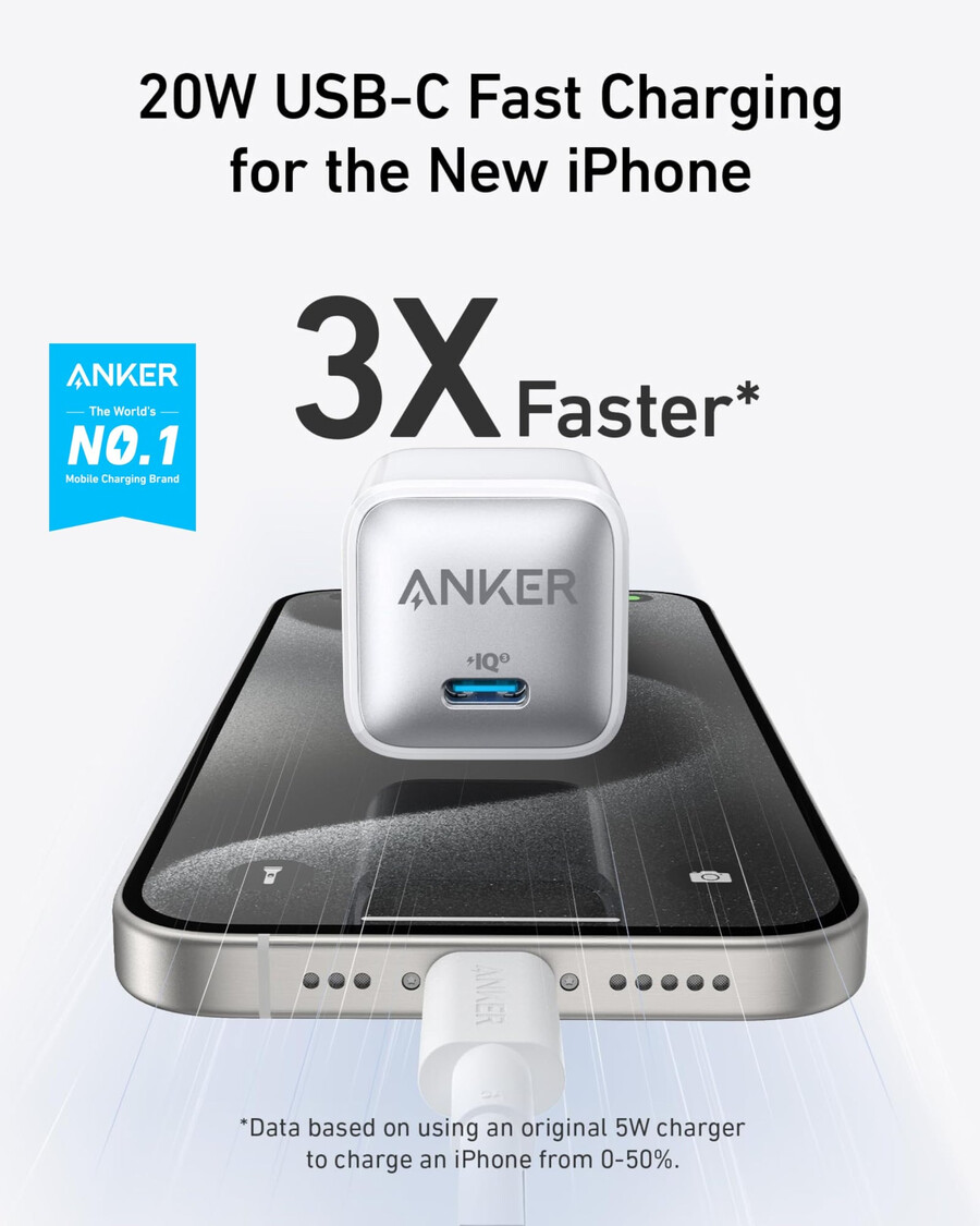anker 511 charger nano pro with 6 ft usb-c cable2-pack
