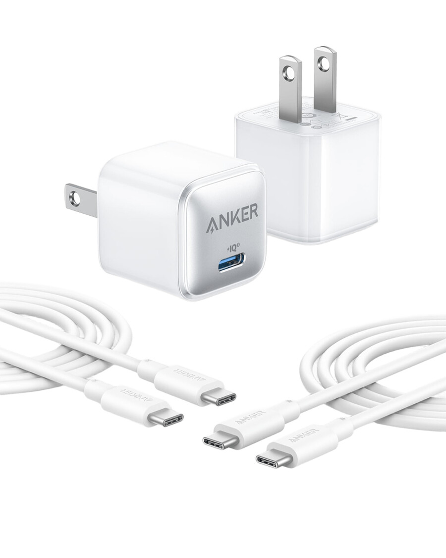 anker 511 charger nano pro with 6 ft usb-c cable2-pack