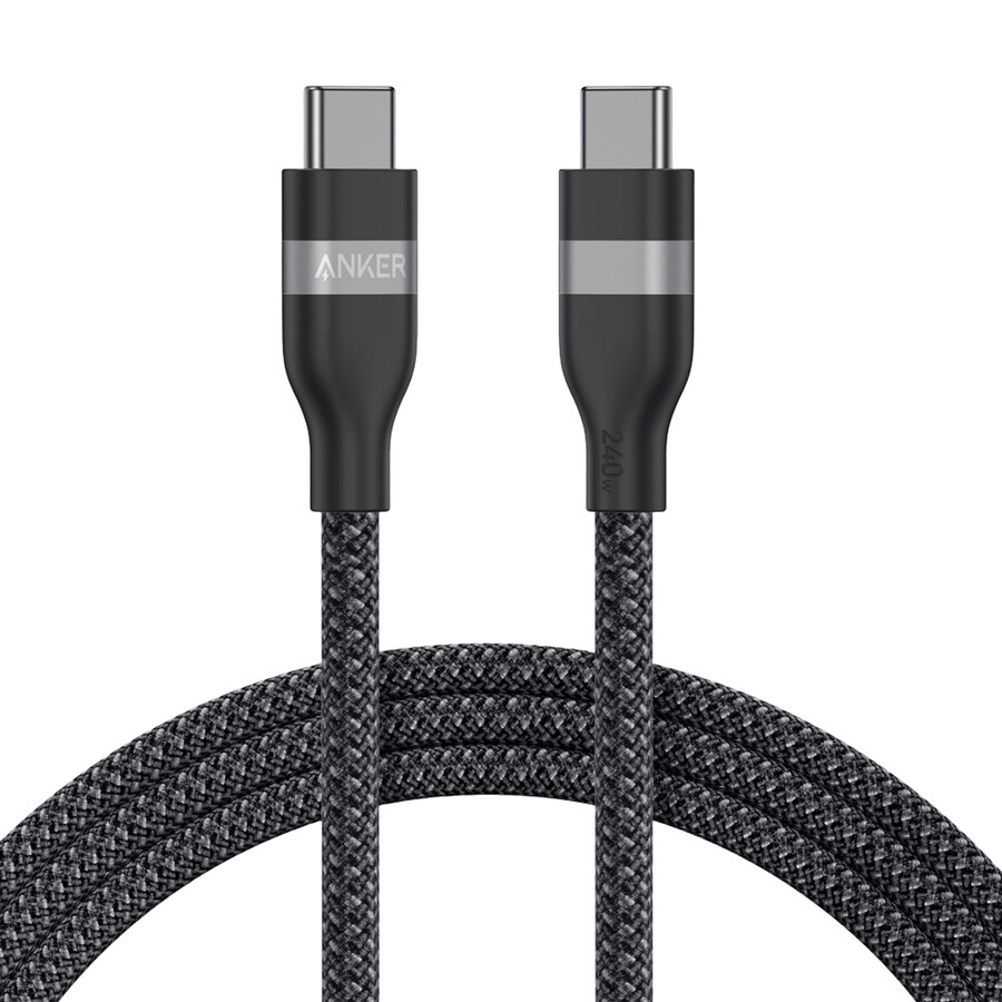anker nano charger 45w com usb-c para usb-c cable e usb-c para usb-c cable 6 ft 240w upcycled-braided