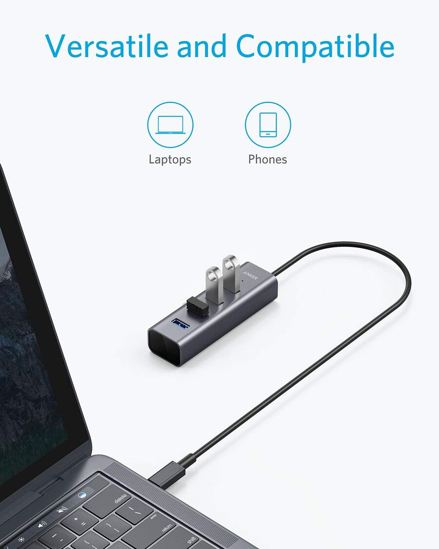 usb-c to 4-port usb 3.0 hub