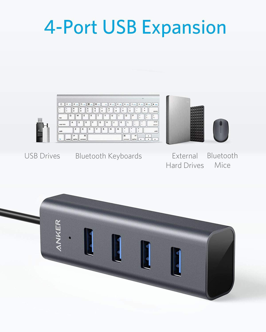 usb-c to 4-port usb 3.0 hub
