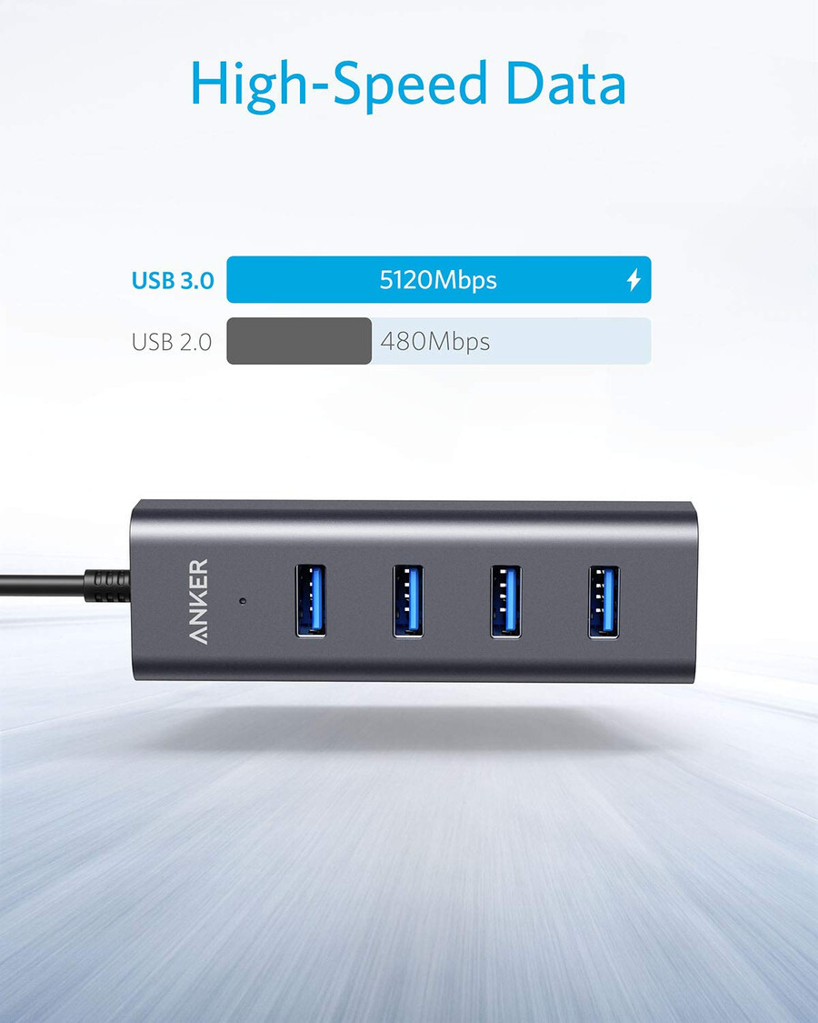 usb-c to 4-port usb 3.0 hub