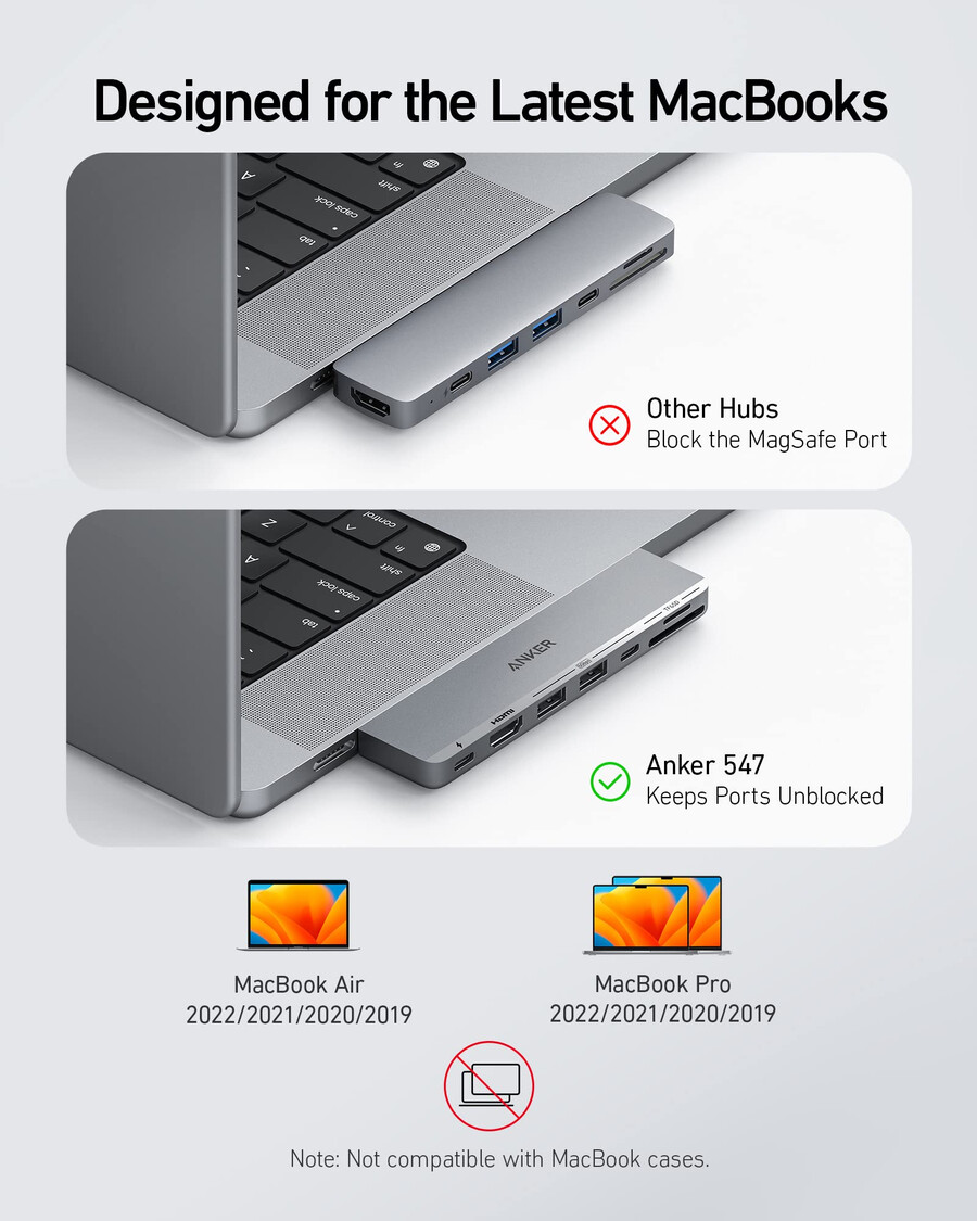 anker 547 usb-c hub 7-in-2 para macbook