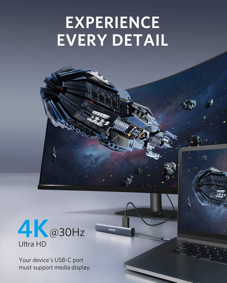 anker 543 usb-c hub 6-in-1 slim