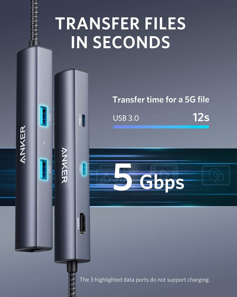 anker 543 usb-c hub 6-in-1 slim