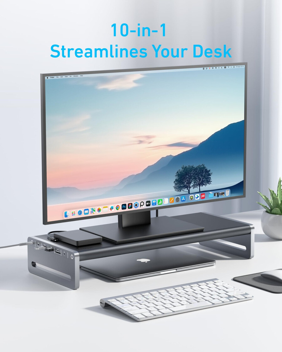 anker usb-c hub 10-in-1 monitor stand