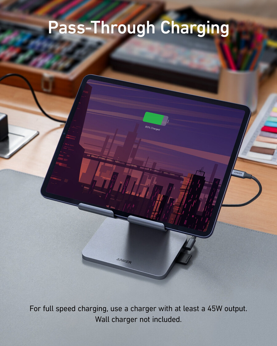 anker 551 usb-c hub 8-in-1 tablet stand