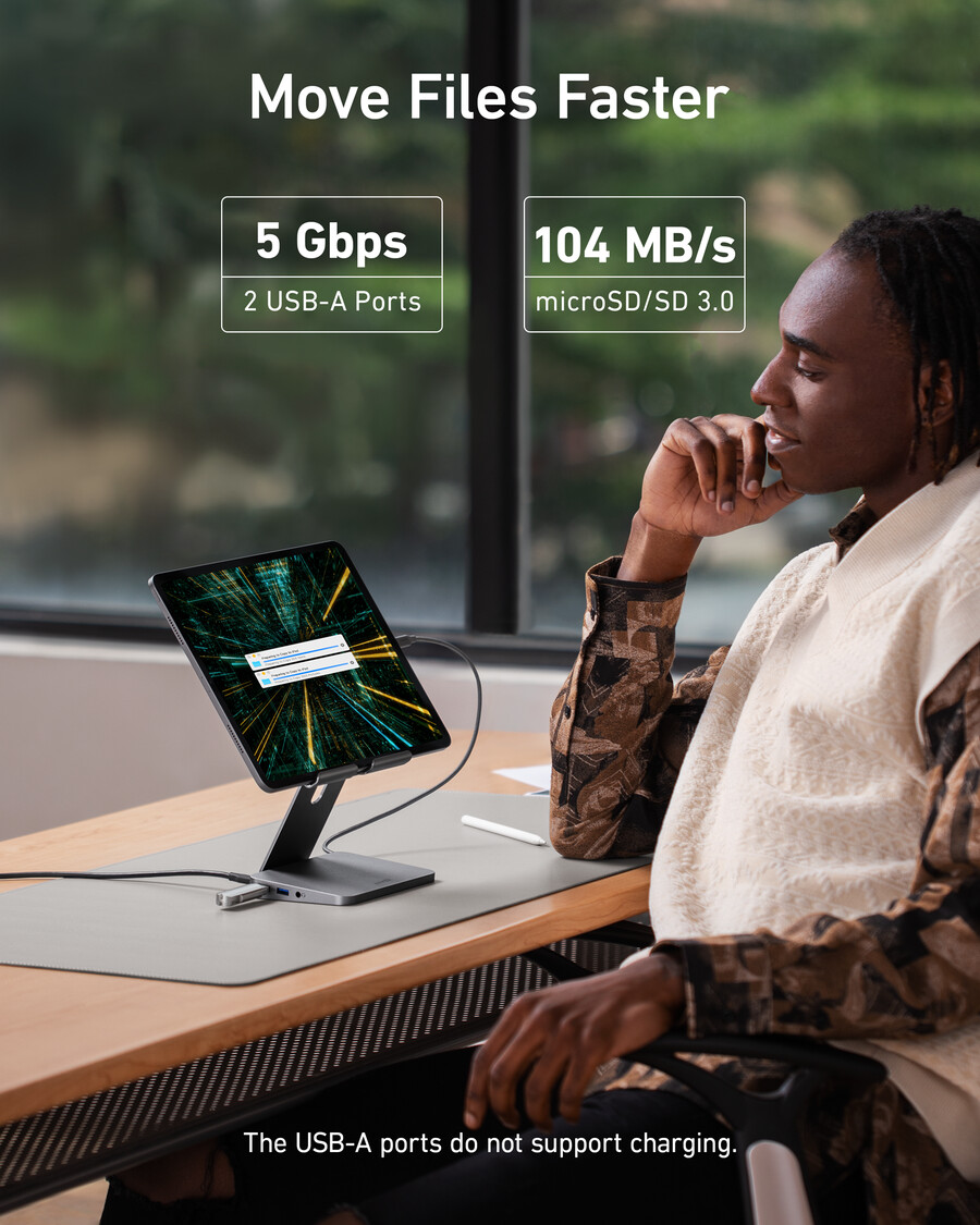 anker 551 usb-c hub 8-in-1 tablet stand