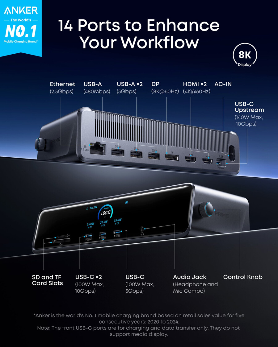 anker prime docking station 14-in-1 display triple displaylink com dl7400