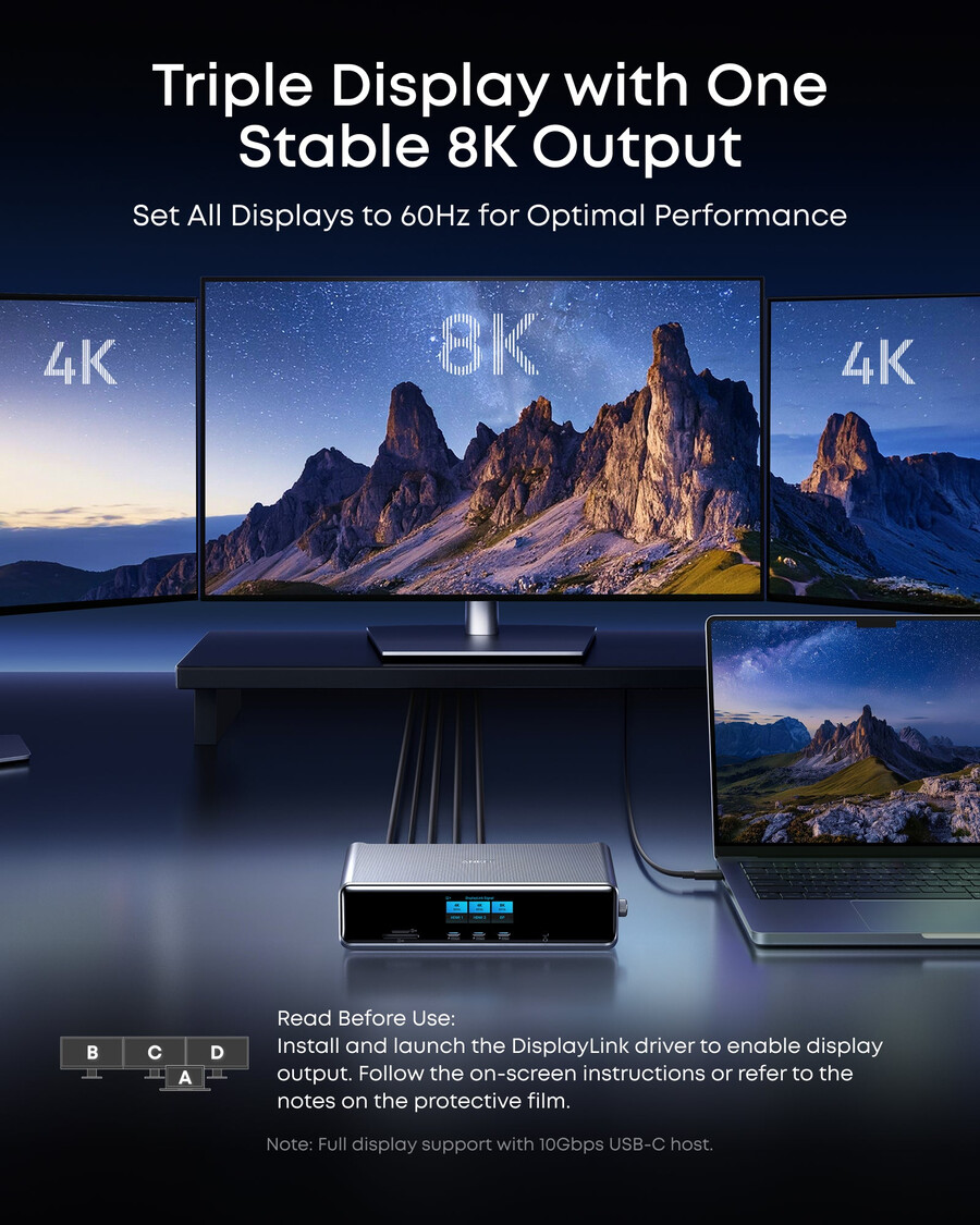 anker prime docking station 14-in-1 display triple displaylink com dl7400