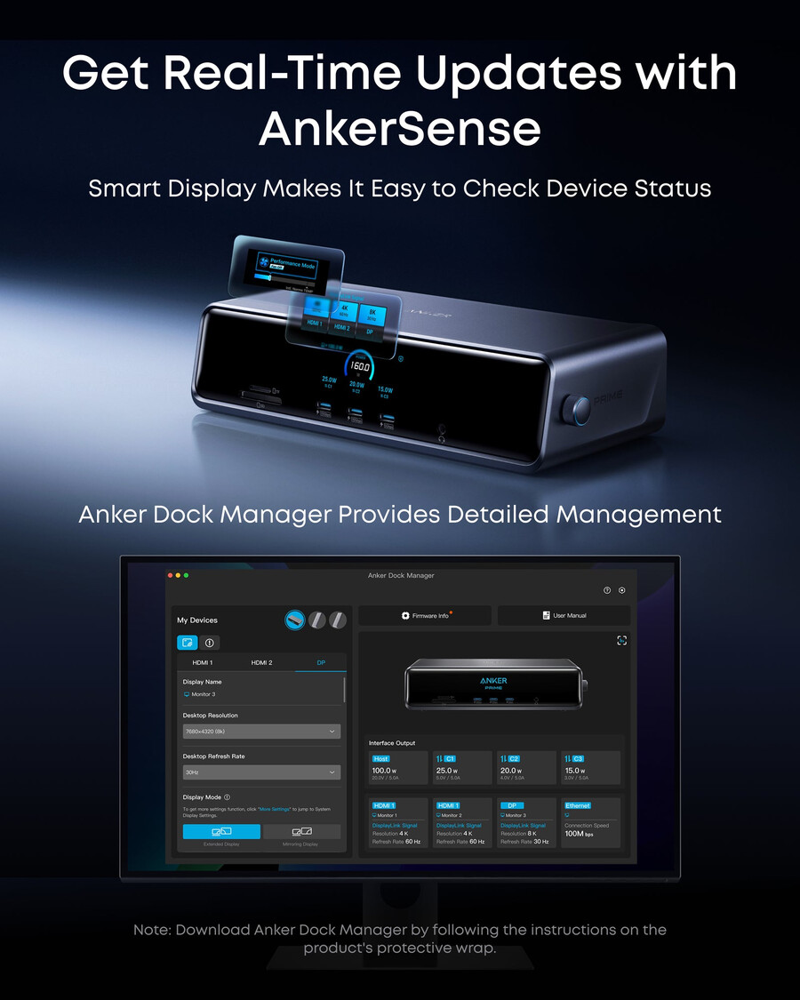 anker prime docking station 14-in-1 display triple displaylink com dl7400