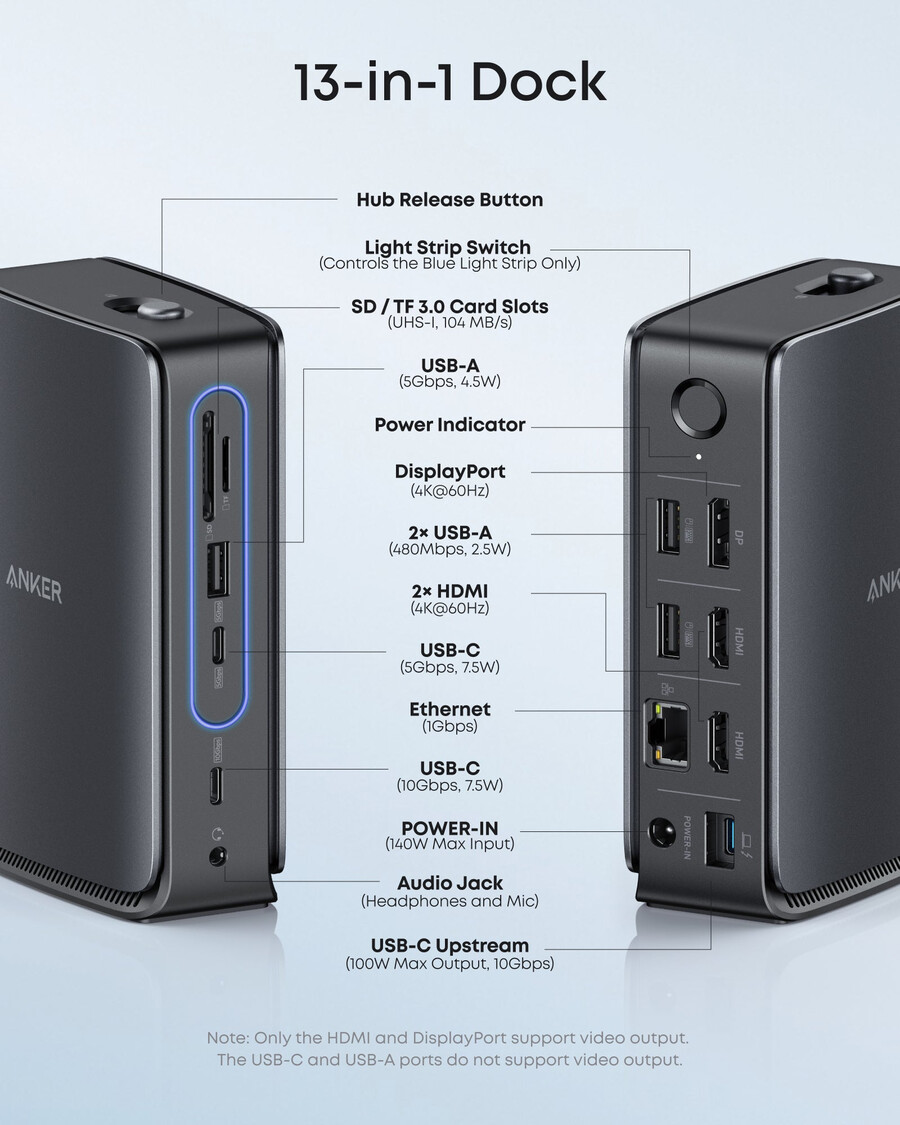 anker nano docking station 13-in-1 triple display built-in removable hub