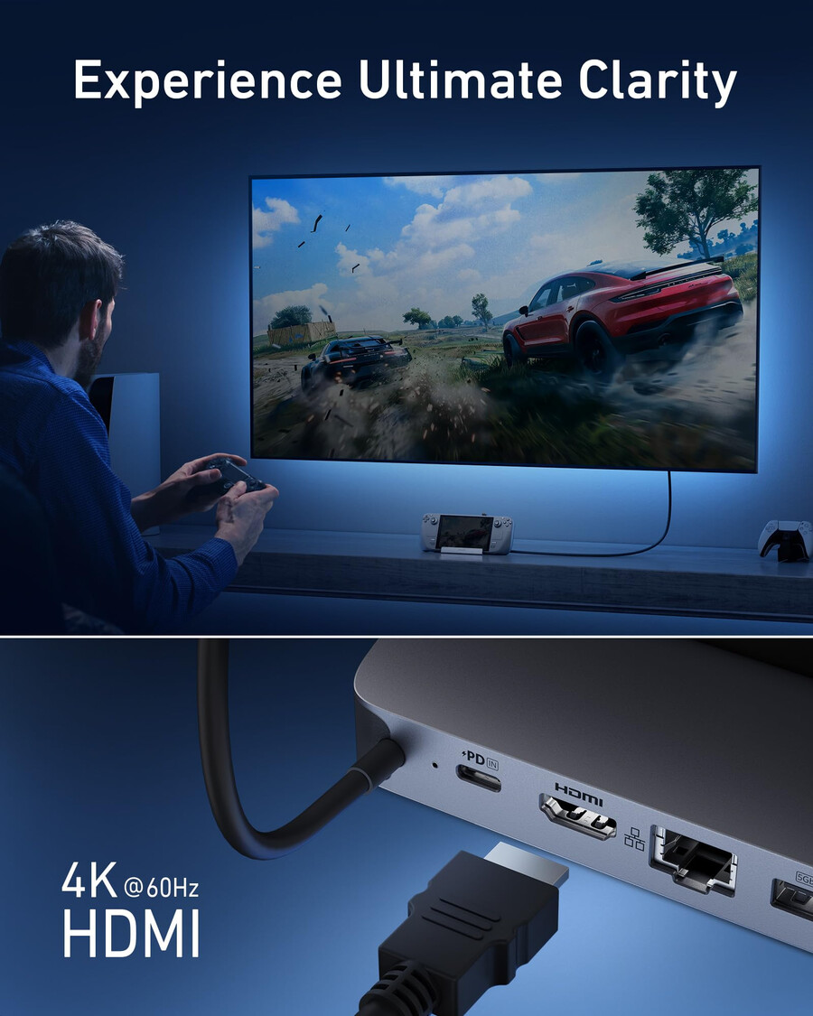 anker usb-c hub 6-in-1 for handheld game console