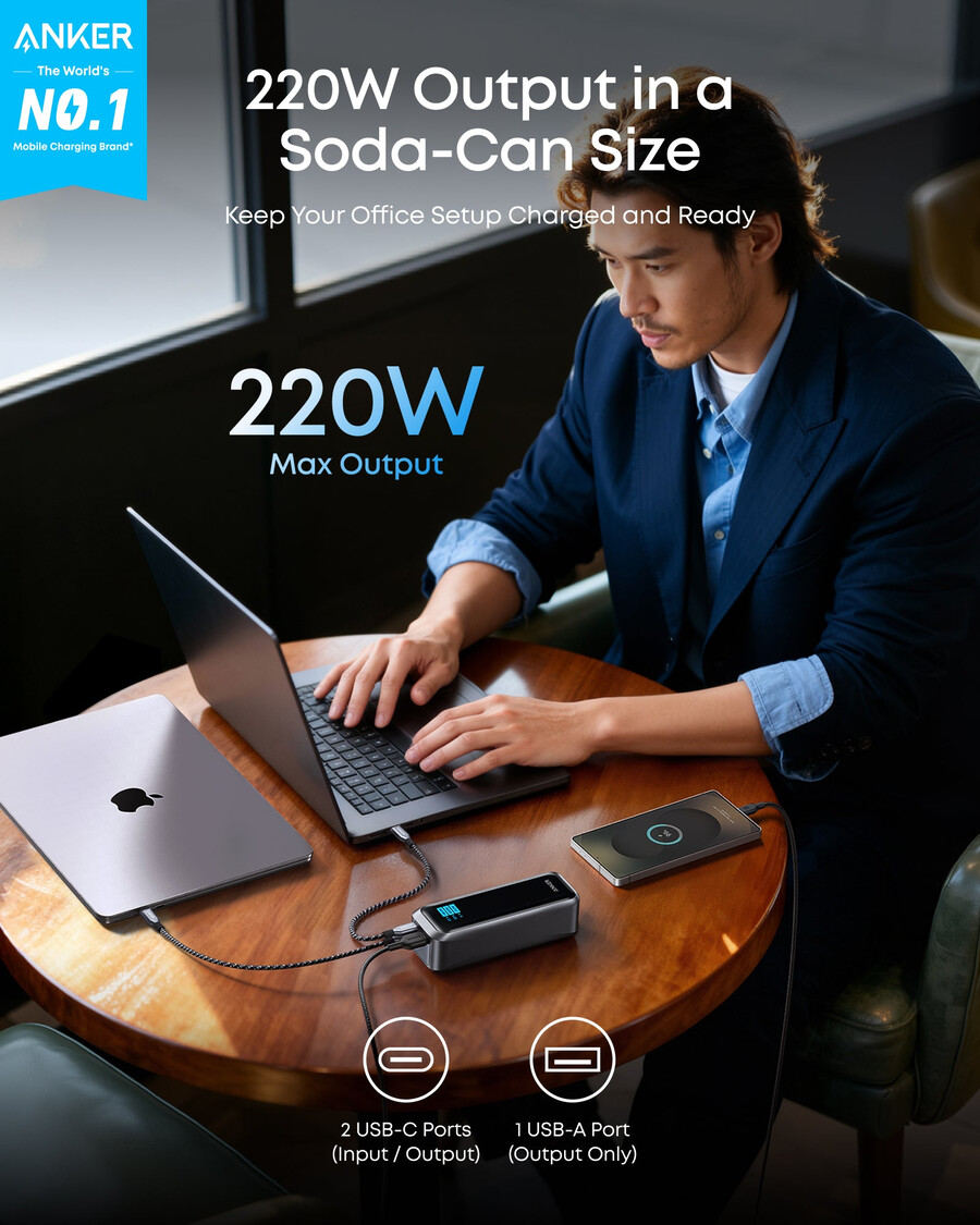 anker prime power bank 20k 220w