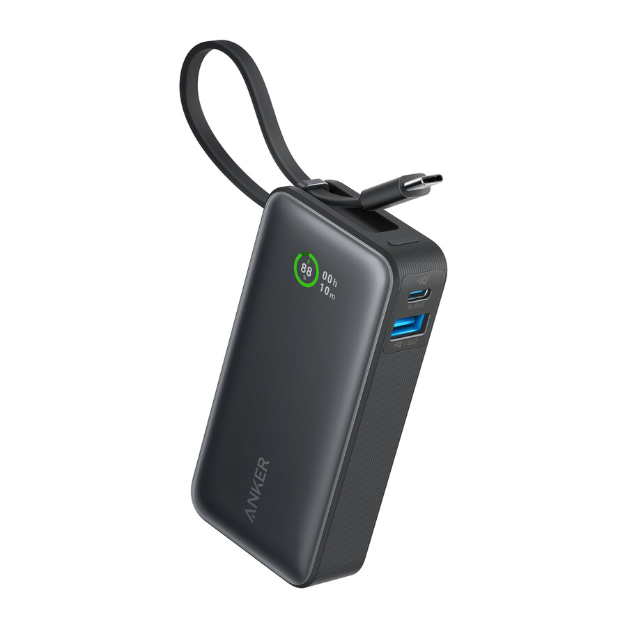 anker nano power bank 30w built-in usb-c cable