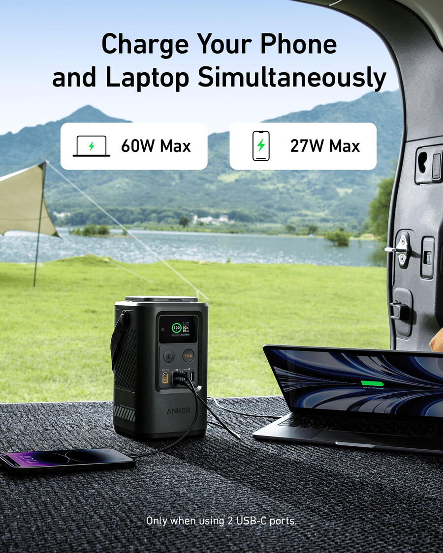 anker 548 power bank - the ultimate camping power bank com usb-c e 60000mah capacity