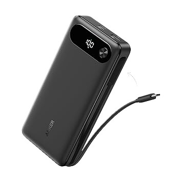 anker power bank 20k 87w built-in usb-c cable