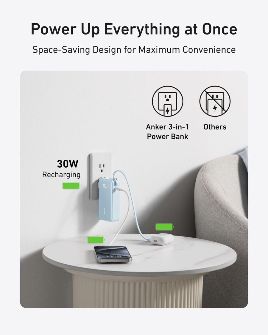 anker power bank 10k fusion built-in cable