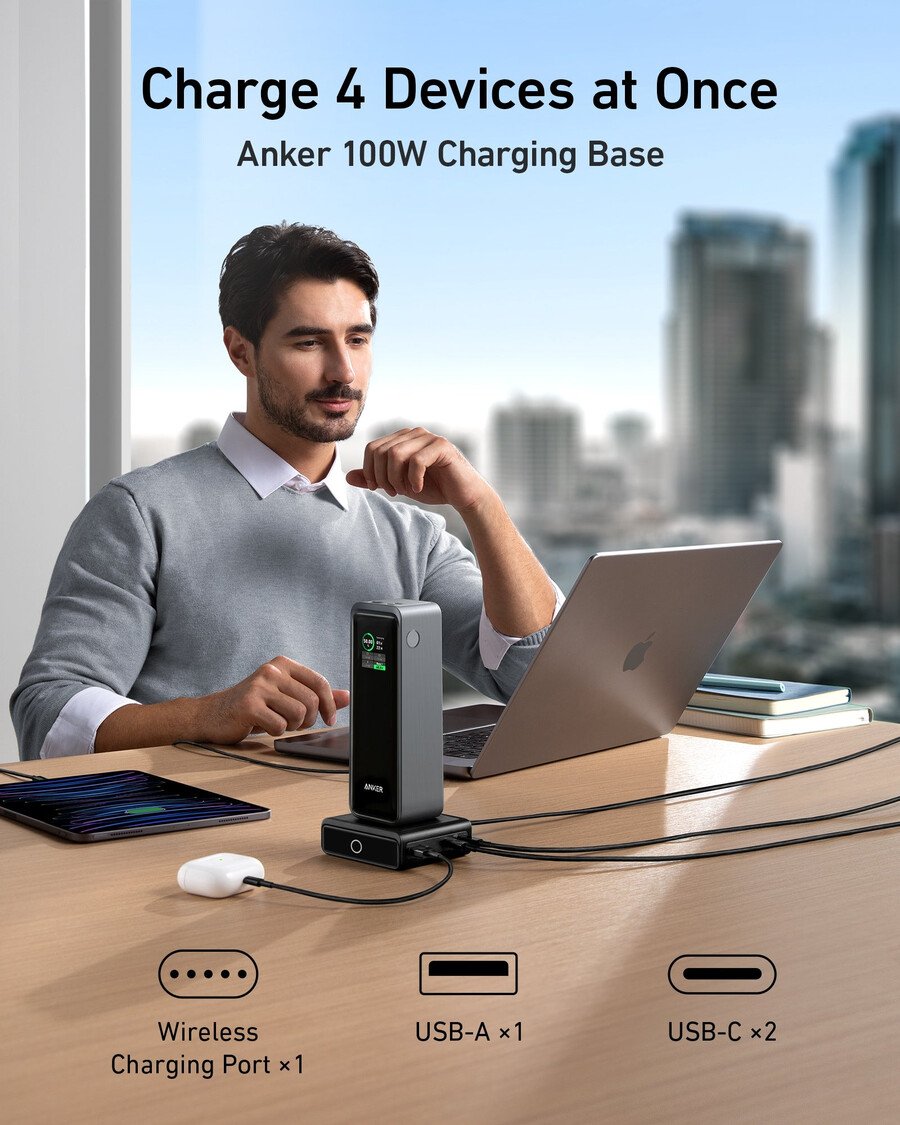 anker prime 27650mah power bank 250w e 100w charging base