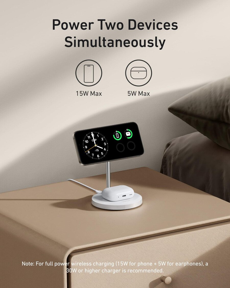 anker maggo wireless charger 2-in-1 stand