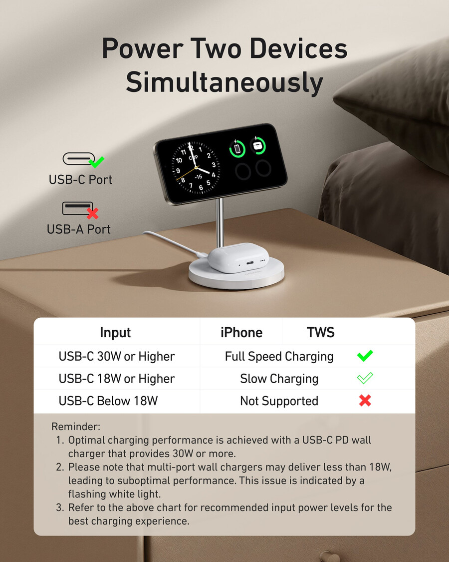 anker maggo wireless charger 2-in-1 stand