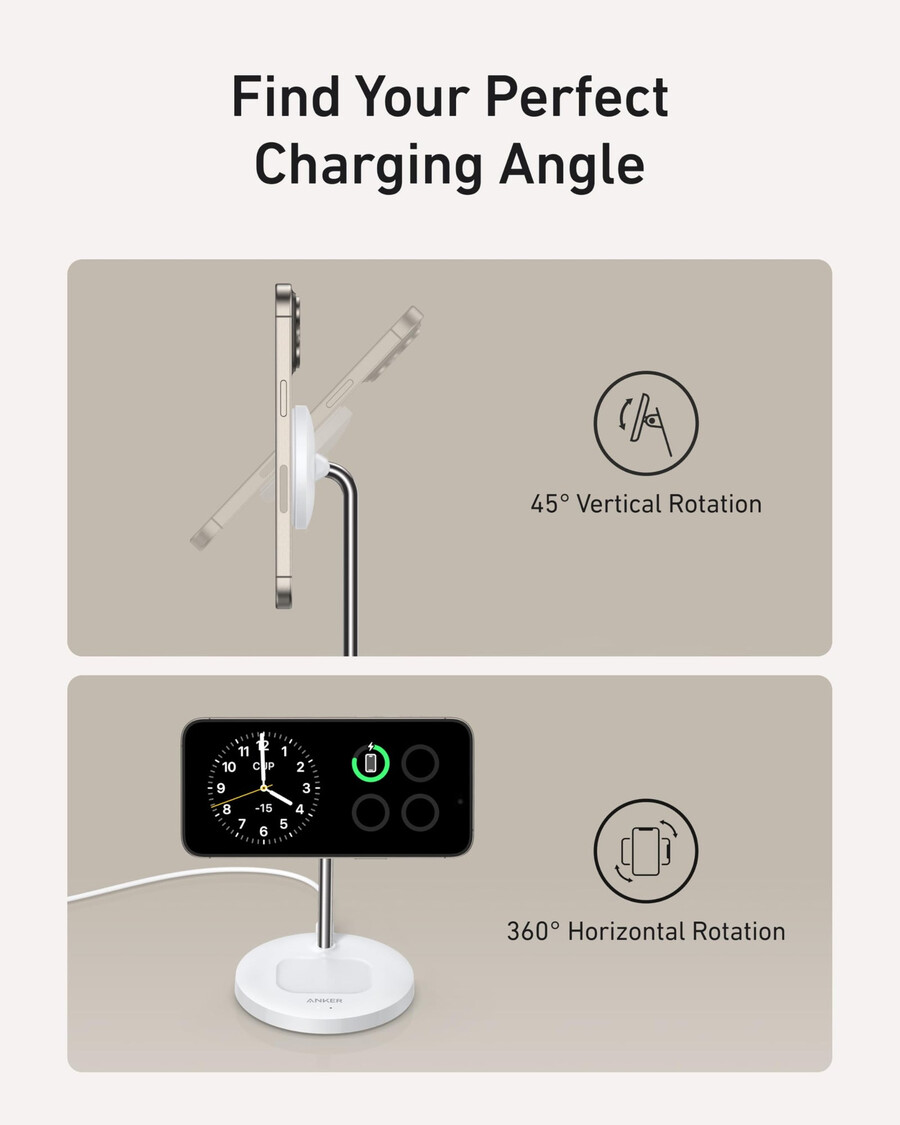 anker maggo wireless charger 2-in-1 stand