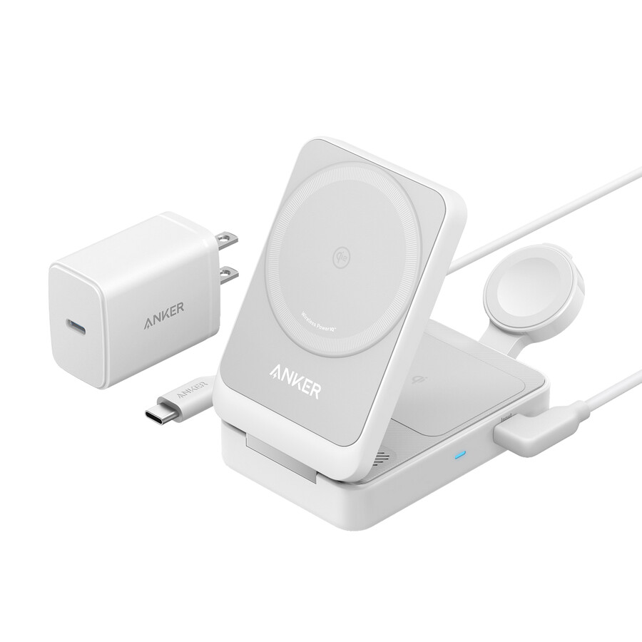 anker maggo wireless charging station foldable 3-in-1 e anker nano travel adapter 5-in-1 20w 1-pack