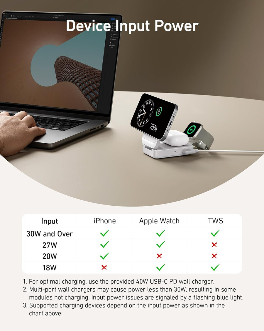 anker maggo wireless charging station foldable 3-in-1 e anker nano travel adapter 5-in-1 20w 1-pack